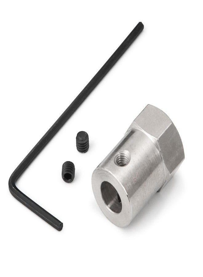 MORFUM 4PCS Hex Coupler 3mm/4mm/5mm/6mm Bore Motor Hex Stainless Steel Shaft Coupling Flexible Connector for RC Car Wheels Tires Shaft Motor (6mm) - Image 3